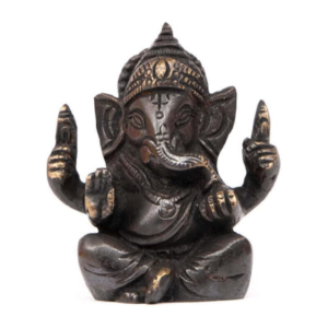Estátua Ganesha Preto - 7cm - Bronze