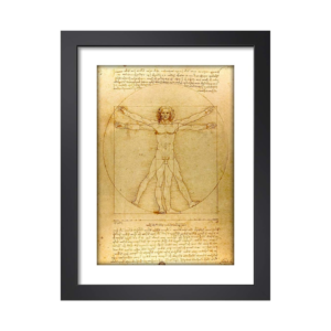 Quadro Decorativo - Leonardo Da Vinci - Homem Vitruviano - 45x35cm