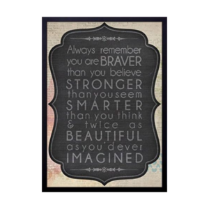 Quadro Decorativo com Mensagem Motivacional - 54x74 cm