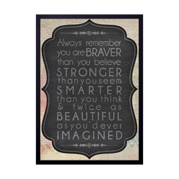 Quadro Decorativo com Mensagem Motivacional - 54x74 cm