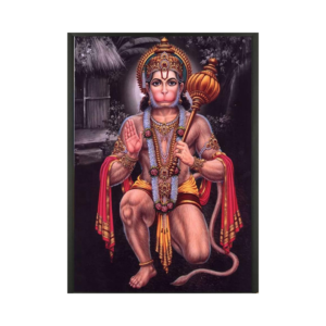 Quadro Deus Hanuman Tamanho 33x24cm Com Vidro