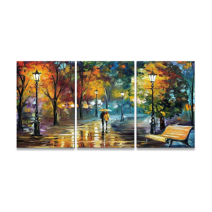 Kit 3 Quadros Decorativos - Evening Soul of The Rain - 40x60cm