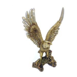 Estátua Decorativa em Resina - Águia Dourada
