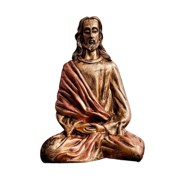 Estátua Jesus Meditando - Resina - 22cm