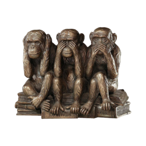 Estátua Trio de Macacos - Bronze Sintético