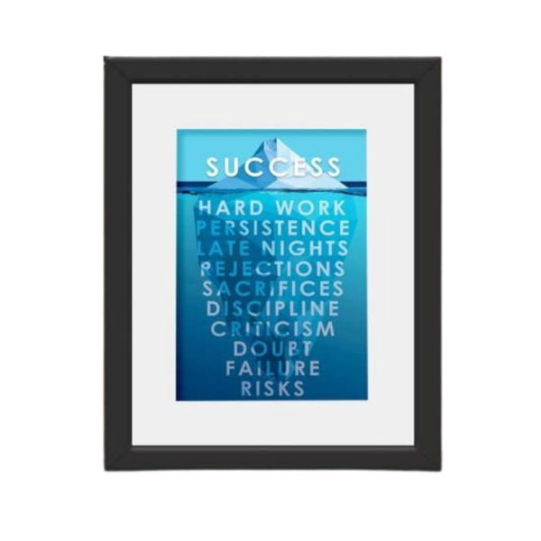 Quadro Frase Motivacional 56x46cm Vidro + Paspatur U2979